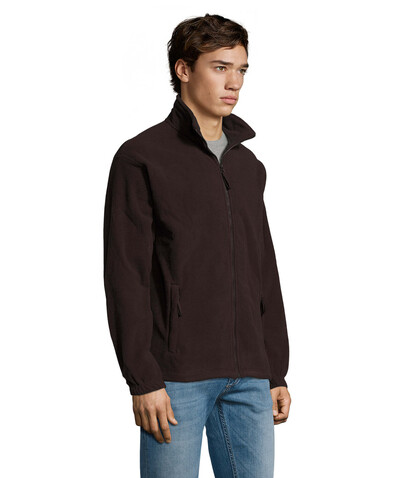 NORTH MEN Fleece-Jacke - Dark Chocolate bedrucken, Art.-Nr. S55000-DC-XS NORTH MEN Fleece-Jacke - Dark Chocolate bedrucken, Art.-Nr. S55000-DC-XS