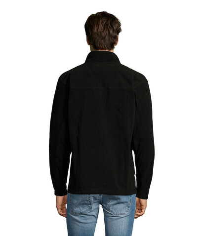 NORTH MEN Fleece-Jacke - Schwarz bedrucken, Art.-Nr. S55000-BK-5XL