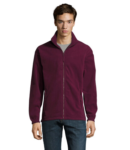 NORTH MEN Fleece-Jacke - Burgundy bedrucken, Art.-Nr. S55000-BG-5XL NORTH MEN Fleece-Jacke - Burgundy bedrucken, Art.-Nr. S55000-BG-5XL