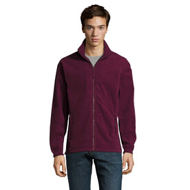 NORTH MEN Fleece-Jacke - Burgundy bedrucken, Art.-Nr. S55000-BG-4XL
