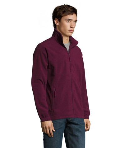 NORTH MEN Fleece-Jacke - Burgundy bedrucken, Art.-Nr. S55000-BG-5XL NORTH MEN Fleece-Jacke - Burgundy bedrucken, Art.-Nr. S55000-BG-5XL