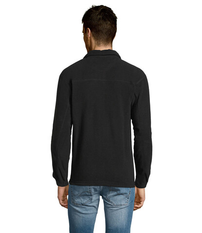 NESS SWEAT FLEECE 1/4 ZIP - Schwarz bedrucken, Art.-Nr. S56000-BK-4XL