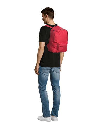 RIDER POLYESTER RUCKSACK - Red bedrucken, Art.-Nr. S70100-RD-M