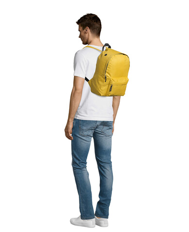 RIDER POLYESTER RUCKSACK - Gold bedrucken, Art.-Nr. S70100-GO-M RIDER POLYESTER RUCKSACK - Gold bedrucken, Art.-Nr. S70100-GO-M