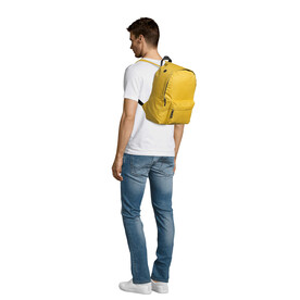 RIDER POLYESTER RUCKSACK - Gold bedrucken, Art.-Nr. S70100-GO-M