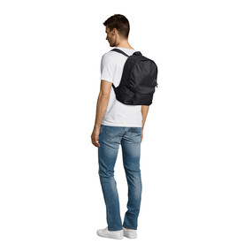 RIDER POLYESTER RUCKSACK - Schwarz bedrucken, Art.-Nr. S70100-BK-M