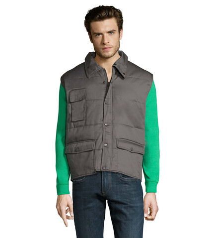 EQUINOX PRO BODYWARMER - Dunkelgrau bedrucken, Art.-Nr. S80503-DG-4XL