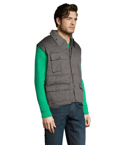 EQUINOX PRO BODYWARMER - Dunkelgrau bedrucken, Art.-Nr. S80503-DG-4XL