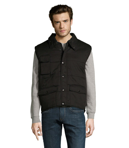 EQUINOX PRO BODYWARMER - Schwarz bedrucken, Art.-Nr. S80503-BK-4XL