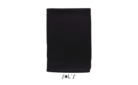ARCTIC UNISEX FLEECE SCARF - Schwarz bedrucken, Art.-Nr. S88103-BK-M
