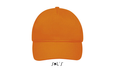 SUNNY FIVE PANEL CAP 180g - Orange bedrucken, Art.-Nr. S88110-OR-M