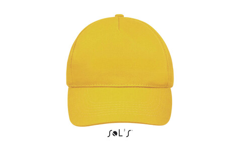 SUNNY FIVE PANEL CAP 180g - Gold bedrucken, Art.-Nr. S88110-GO-M