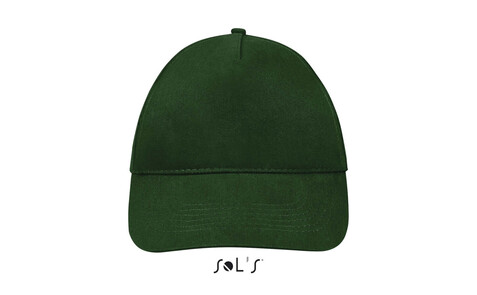 SUNNY FIVE PANEL CAP 180g - Bottle Green bedrucken, Art.-Nr. S88110-BO-M