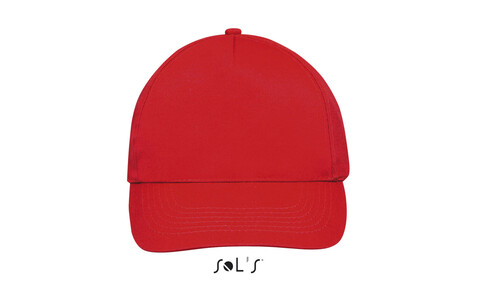 SUNNY FIVE PANEL CAP 180g - Red bedrucken, Art.-Nr. S88110-RD-M