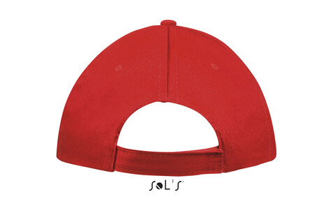 SUNNY FIVE PANEL CAP 180g - Red bedrucken, Art.-Nr. S88110-RD-M