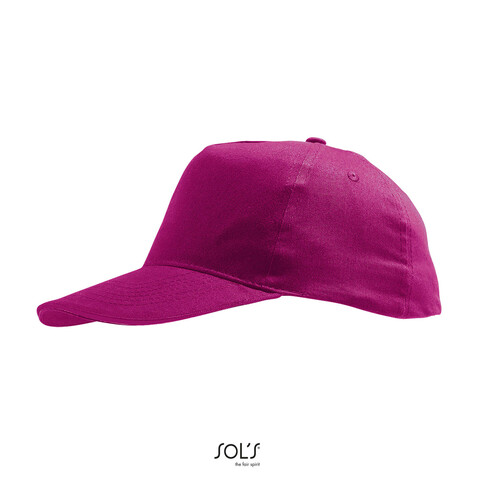 SUNNY KIDS FIVE PANEL CAP - Fuchsia bedrucken, Art.-Nr. S88111-FU-M