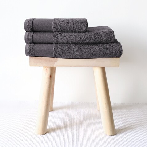 BAYSIDE 50 HAND TOWEL - Dunkelgrau bedrucken, Art.-Nr. S89007-DG-M
