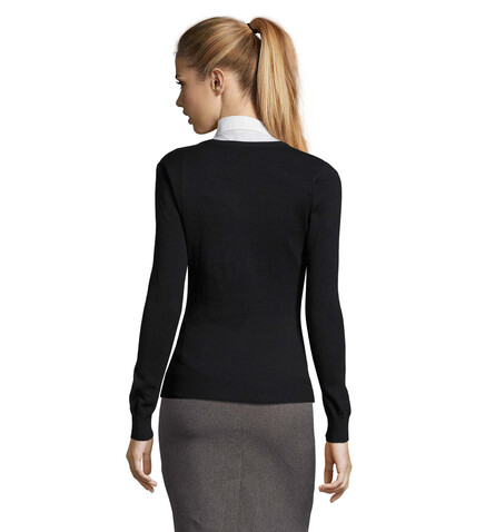 GALAXY WOMEN V-NECK SWEATER - Navy bedrucken, Art.-Nr. S90010-NY-M GALAXY WOMEN V-NECK SWEATER - Navy bedrucken, Art.-Nr. S90010-NY-M
