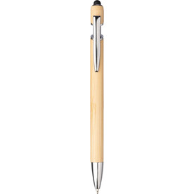 Kugelschreiber Manuela | Bambus | Stylus – Braun bedrucken, Art.-Nr. 011999128_1097473