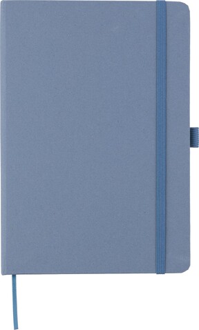 Notizbuch Gertrud | Bioabfallpapier | A5 | Liniert – Blau bedrucken, Art.-Nr. 005999999_1103693