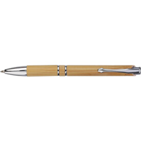 Kugelschreiber Deanna | Bambus | Chrom – Braun bedrucken, Art.-Nr. 011999127_1171445