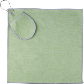 Golfhandtuch Idris | Mit Tasche – Hellgrün bedrucken, Art.-Nr. 029999999_1206641
