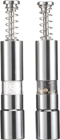 Salz- und Pfeffermühlenset Annalena | Edelstahl | 2 St. – Silber bedrucken, Art.-Nr. 032999999_3724