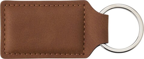 Schlüsselanhänger Vivienne | Kunstleder | Laserbar – Braun bedrucken, Art.-Nr. 011999999_480923