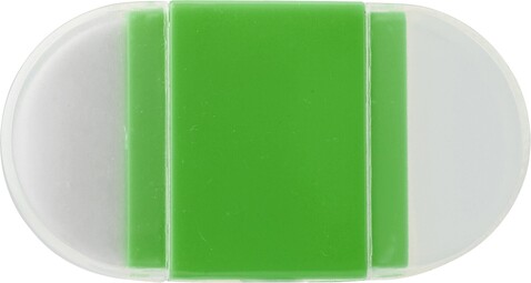 Bleistiftspitzer und Radiergummi Pauline | 2-in-1 – Hellgrün bedrucken, Art.-Nr. 029999999_6458 Bleistiftspitzer und Radiergummi Pauline | 2-in-1 – Hellgrün bedrucken, Art.-Nr. 029999999_6458