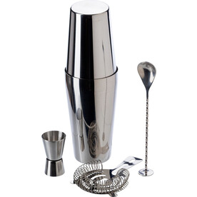 Cocktail-Set Tatiana | Edelstahl | 4 St. – Schwarz bedrucken, Art.-Nr. 001999999_771714