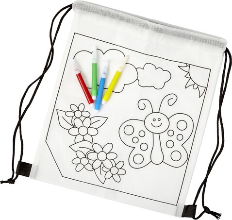 Rucksack Santino | Vliesstoff | Kordelzug | 2,5 l – Weiß bedrucken, Art.-Nr. 002999999_7909 Rucksack Santino | Vliesstoff | Kordelzug | 2,5 l – Weiß bedrucken, Art.-Nr. 002999999_7909