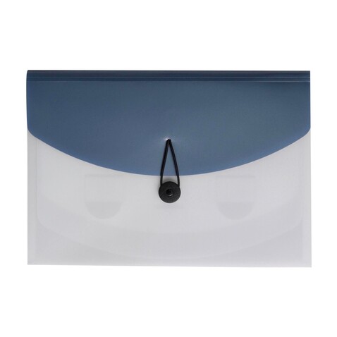 Dokumententasche Louise | Kunststoff | A4 | Erweiterbar – Hellblau bedrucken, Art.-Nr. 018999999_8592