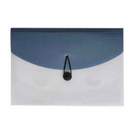 Dokumententasche Louise | Kunststoff | A4 | Erweiterbar – Hellblau bedrucken, Art.-Nr. 018999999_8592