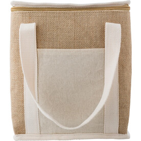 Jute-Kühltasche Raveena – Braun bedrucken, Art.-Nr. 011999999_866479