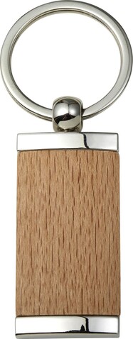 Schlüsselanhänger Jennie | Holz – Braun bedrucken, Art.-Nr. 011999999_8771