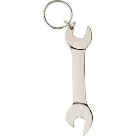 Schlüsselanhänger Gideon | Metall | Schraubenschlüsselform | Flaschenöffner – Silber bedrucken, Art.-Nr. 032999999_976598
