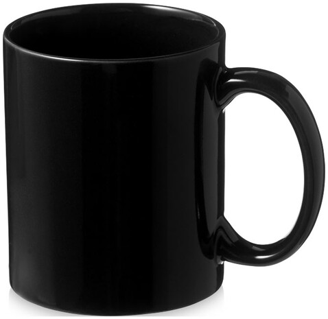 Santos 330 ml Keramiktasse, schwarz bedrucken, Art.-Nr. 10037800