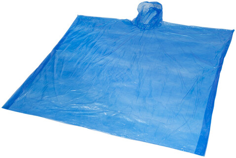 Ziva Einweg Regenponcho mit Hülle, royalblau bedrucken, Art.-Nr. 10042901