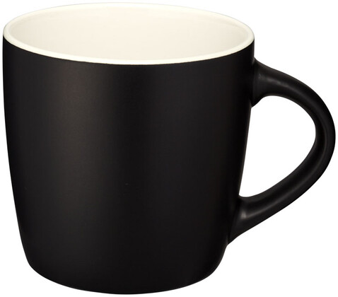 Riviera 340 ml Keramikbecher, schwarz, weiss bedrucken, Art.-Nr. 10047600 Riviera 340 ml Keramikbecher, schwarz, weiss bedrucken, Art.-Nr. 10047600