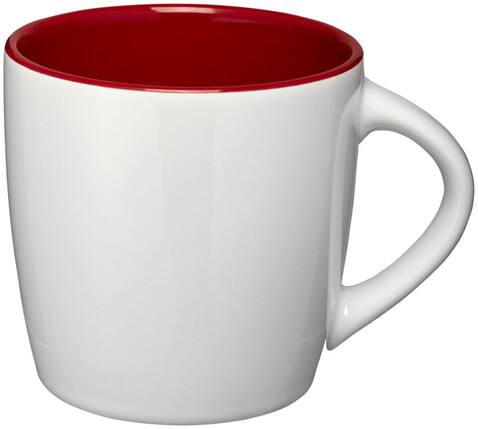 Aztec 340 ml Keramiktasse, weiss, rot bedrucken, Art.-Nr. 10047702 Aztec 340 ml Keramiktasse, weiss, rot bedrucken, Art.-Nr. 10047702
