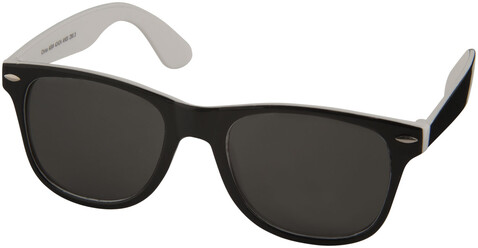 Sun Ray Sonnenbrille mit zweifarbigen Tönen, weiss, schwarz bedrucken, Art.-Nr. 10050000 Sun Ray Sonnenbrille mit zweifarbigen Tönen, weiss, schwarz bedrucken, Art.-Nr. 10050000