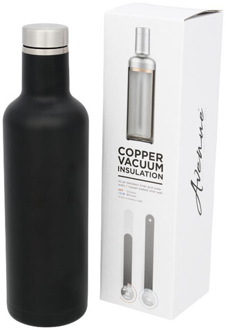 Pinto 750 ml Kupfer-Vakuum Isolierflasche, schwarz bedrucken, Art.-Nr. 10051700 Pinto 750 ml Kupfer-Vakuum Isolierflasche, schwarz bedrucken, Art.-Nr. 10051700
