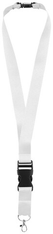 Yogi Lanyard mit Sicherheitsverschluss, weiss bedrucken, Art.-Nr. 19544972 Yogi Lanyard mit Sicherheitsverschluss, weiss bedrucken, Art.-Nr. 19544972