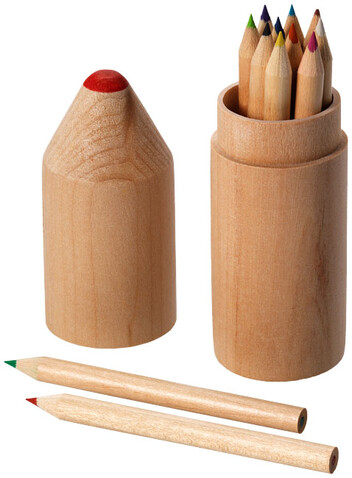 Bossy 12-teiliges Buntstiftset, natur bedrucken, Art.-Nr. 10602100 Bossy 12-teiliges Buntstiftset, natur bedrucken, Art.-Nr. 10602100