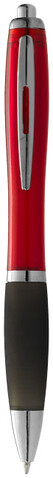 Nash Kugelschreiber farbig mit schwarzem Griff (schwarze Mine), rot, schwarz bedrucken, Art.-Nr. 10608500 Nash Kugelschreiber farbig mit schwarzem Griff (schwarze Mine), rot, schwarz bedrucken, Art.-Nr. 10608500
