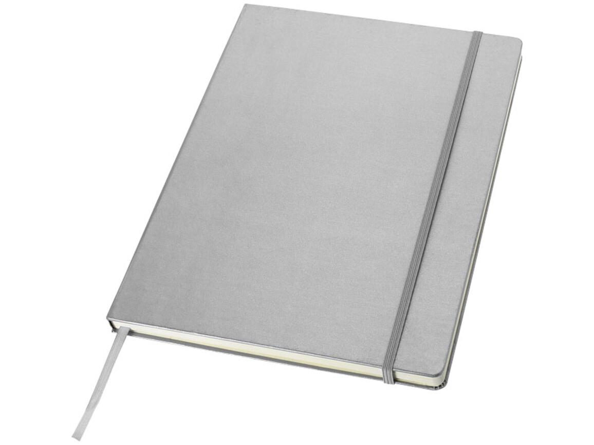 Executive A4 Hard Cover Notizbuch, silber bedrucken, Art.-Nr. 10626303