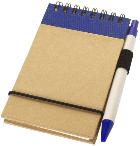 Zuse A7 Recycling Notizblock mit Stift, natur, navy bedrucken, Art.-Nr. 10626902 Zuse A7 Recycling Notizblock mit Stift, natur, navy bedrucken, Art.-Nr. 10626902