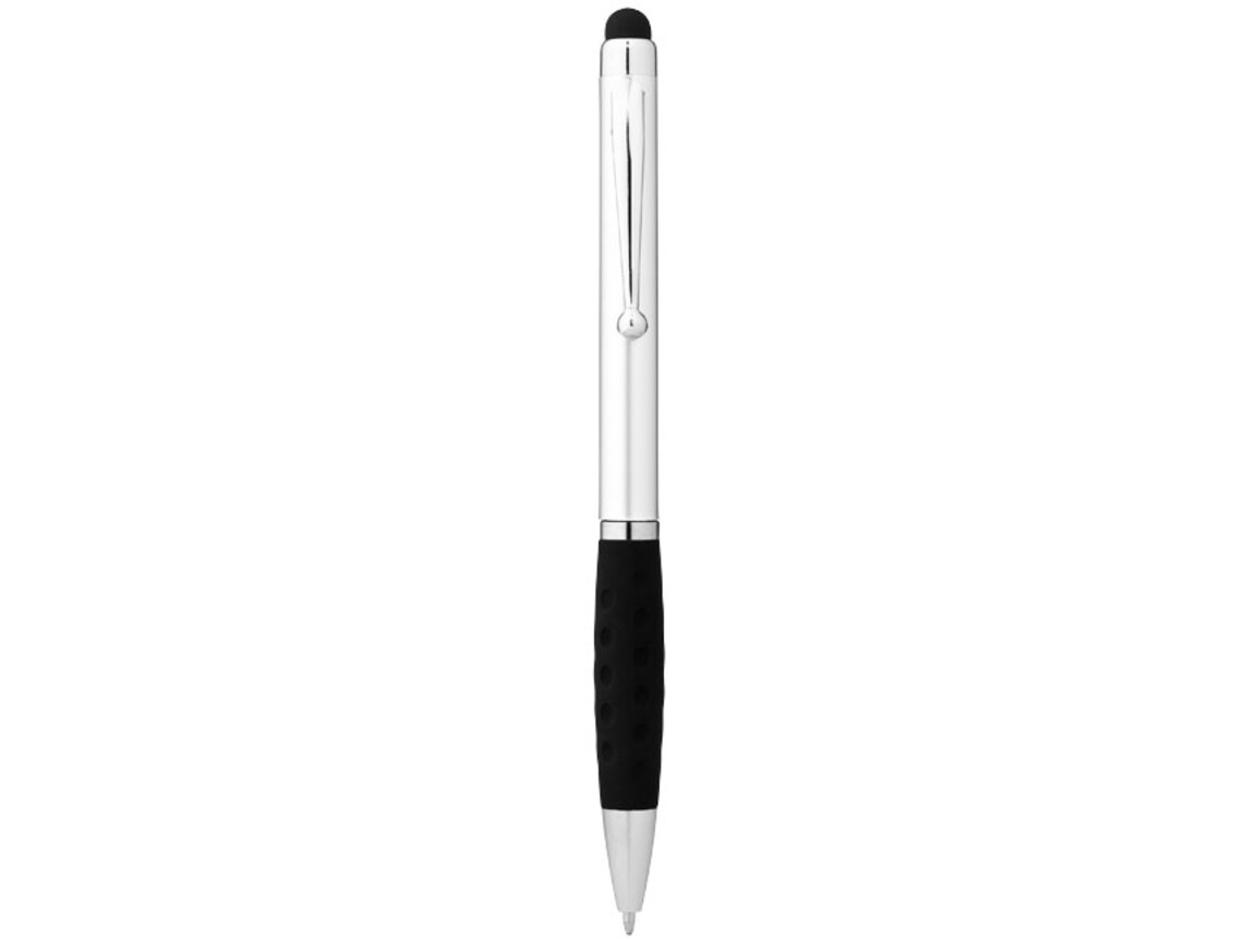 Ziggy Stylus Kugelschreiber, silber, schwarz bedrucken, Art.-Nr. 10654101