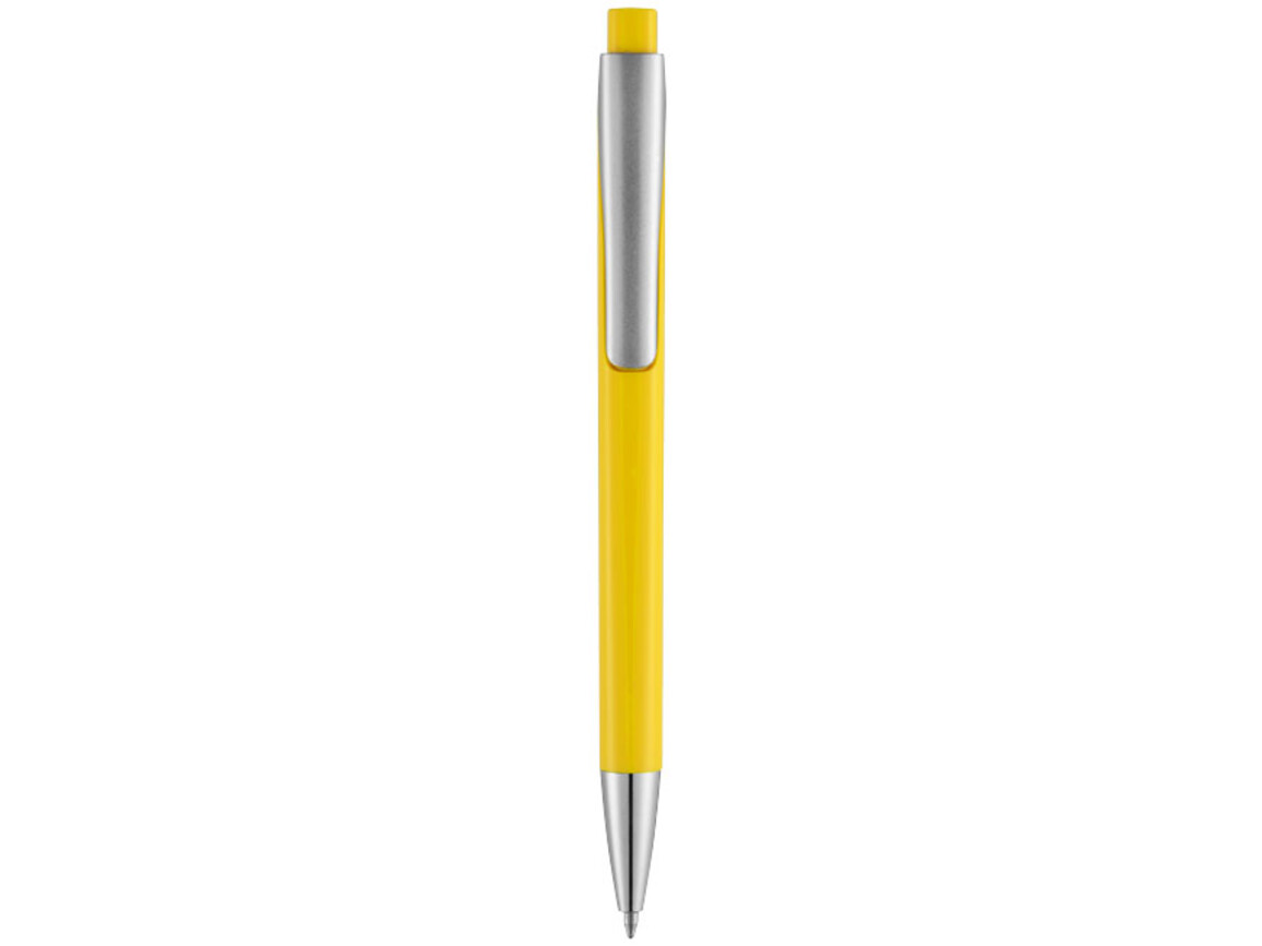 Pavo Kugelschreiber mit viereckigem Schaft, gelb bedrucken, Art.-Nr. 10678405