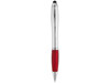 Nash Stylus Kugelschreiber silbern mit farbigem Griff, silber, rot bedrucken, Art.-Nr. 10678501